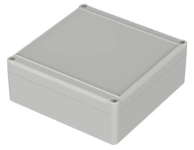 ABS enclosure, (L x W x H) 150 x 150 x 57 mm, light gray (RAL 7035), IP65, 63218400