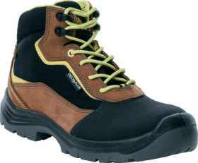 Trzewiki ze skóry cielęcej i weluru skórzanego, podnosek i wkładka kompozytowe, kolor Brązowy, rozmiar: 46, JAYAS3SMA46