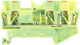 TRU COMPONENTS TC-JPT2.5-TW-PE Terminal przepustowy 5.2 mm szybkozłącze 0.2 mm² 2.5 mm² zielony-standardowy (półpołysk),