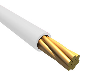 Przewód montażowy 0,33 mm² Biały Alpha Wire PVC 22 AWG 1 kV dł. 30m 1/0,64 mm +80°C Militarny MIL-W-76B TYPE MW