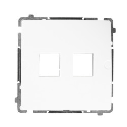 Pokrywa gniazda podwójnego RJ12/RJ45 biała BMPT/11 Kontakt-Simon Basic