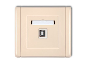 FLEXI Gniazdo USB-AB 2.0 beżowy 1FGUSB-3 KARLIK