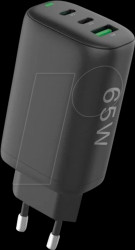 260711 Netzteil GaN Type-C PD + USB-A, schwarz