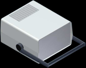 ABS enclosure, (L x W x H) 198 x 178 x 108 mm, light gray (RAL 9018), AUS 55.5