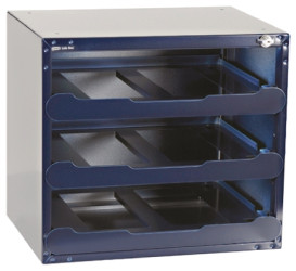 Skrzynka z przegródkami szerokość: 451mm wysokość: 403mm głębokość: 330mm PC, PP, stal Szary