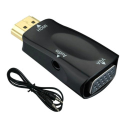 Przejście wt.HDMI do VGA +AUDIO konwerter adapter GOLD