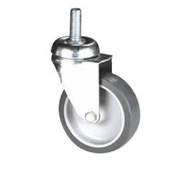 Koło samonastawne średnica kabla 100mm Trzpień gwintowany Guitel Hervieu 60kg wysokość całkowita 134mm