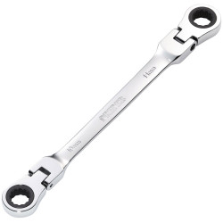 Draper 27745 HI-TORQ&#xAE; Flexi Head Double Ring Ratchet Spanner 10x11mm
