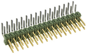 Złącze szpilkowe 32-pinowe AMPMODU MOD II raster: 2.54 mm Kąt prosty 2-rzędowe TE Connectivity Otwór przelotowy750 V Bez