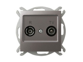 IMPRESJA Gniazdo antenowe RTV zakończeniowe tytan GPA-10YPZ/m/23 OSPEL