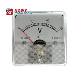 Miernik woltomierz 30V kwadrat DC, analogowy