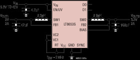 Dual Channel 2A, 42V, Synchronous Step-Down Silent Switcher 2 with 6.2μA Quiescent Current