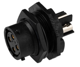 Złącze okrągłe 4-pinowe Standard Panel Wtyk Souriau Sunbank by Eaton Żeńskie IP68, IP69K UTS