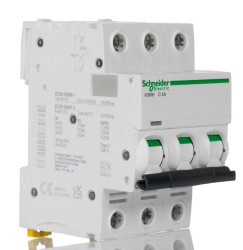 Wyłącznik nadprądowy MCB, Typ C, 3-biegunowy, 2A, 440V, 100 → 133V, na szynę DIN, Schneider Electric, iC60H