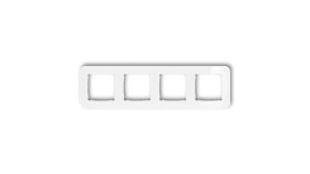 Icon Ramka Uniwersalna Poczwórna Zaokrąglona - Efekt Szkła (Ramka: Biała...