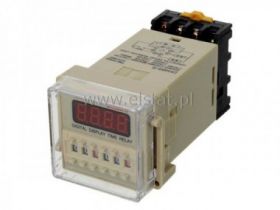 Przekaźnik czasowy; wymiary: 48x48x107mm; 12V