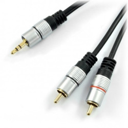 Przewód Jack 3,5 - 2 x RCA 3m - Blow