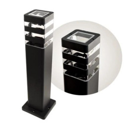 Słupek ogrodowy Santa 1x E27 50cm czarny