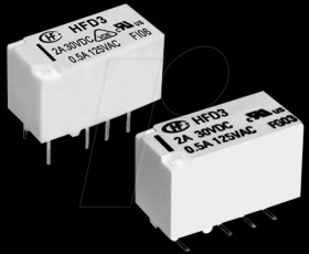 HFD3/012 Signal relay, 12 V, 2 changeover contacts, 2 A, RT III