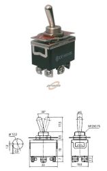 PRZEŁĄCZNIK 3-POZYCJE 6-PINÓW ON-OF-ON 250V KN3