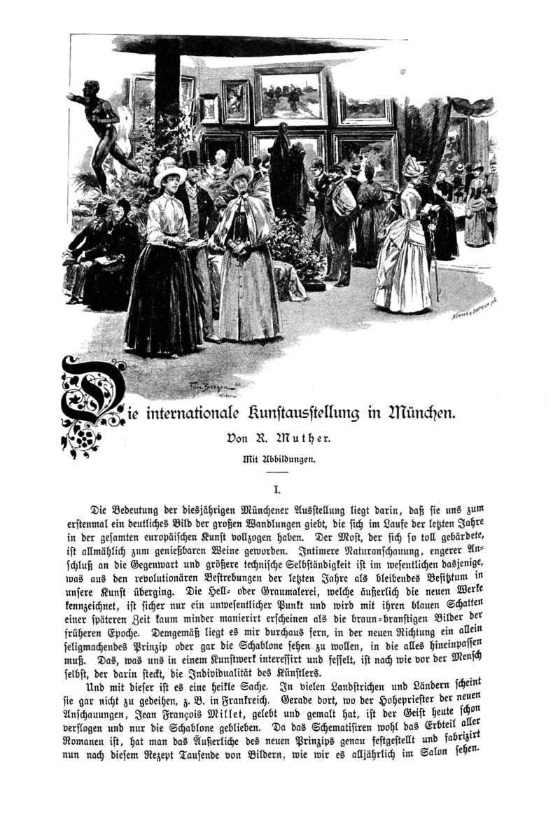 Munich International Art Exhibition 1888. Zeitschrift fur bildende Kunst 1888 pg 284.