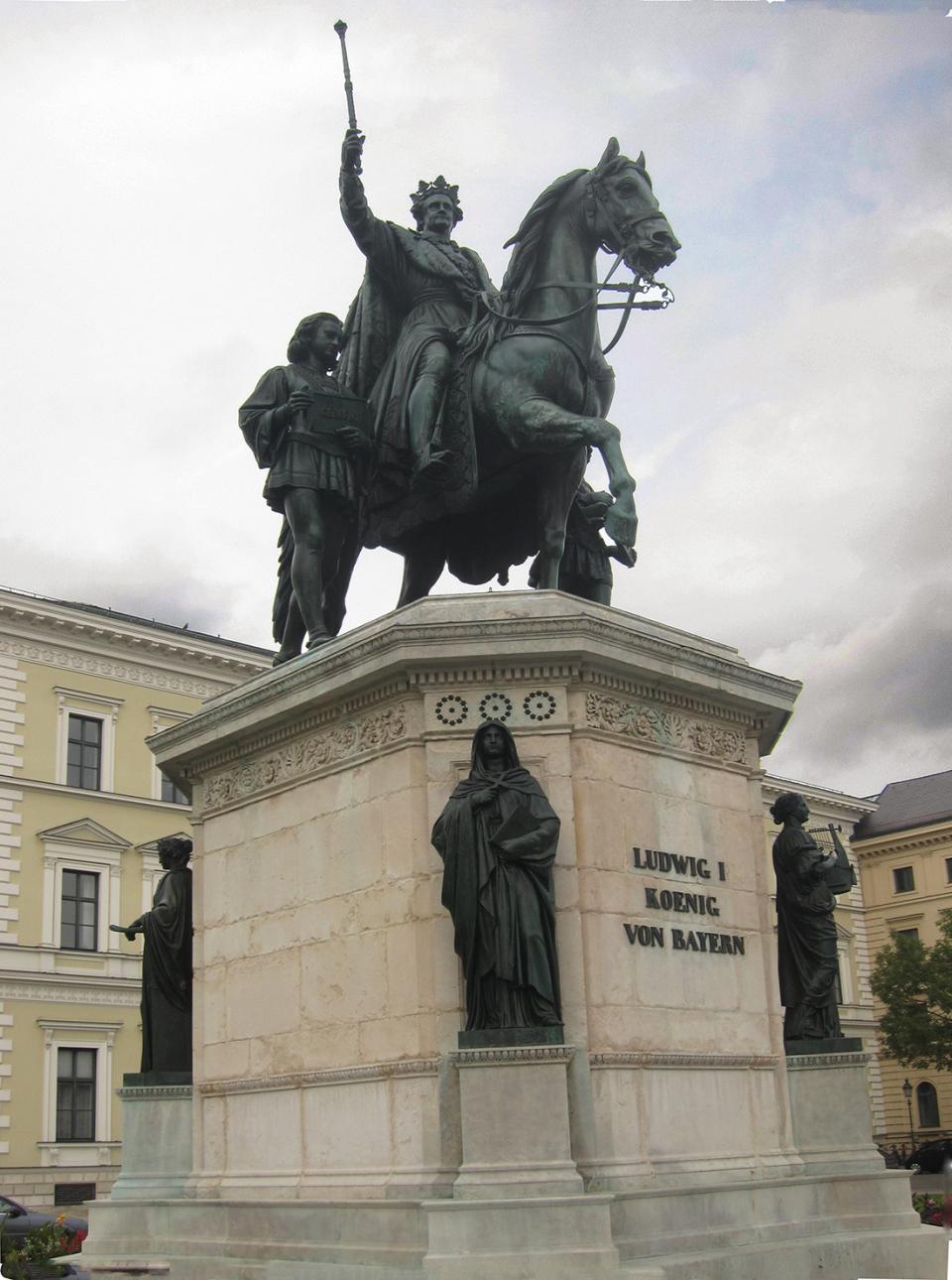 Max Widnmann, Ludwig I of Bavaria, 1862, Odeonsplatz, Munich