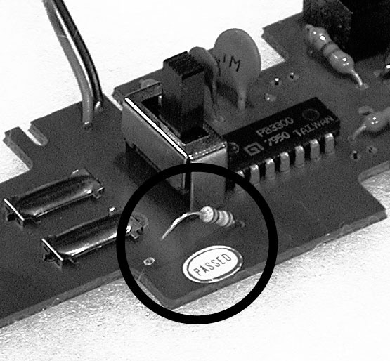 Removing a resistor