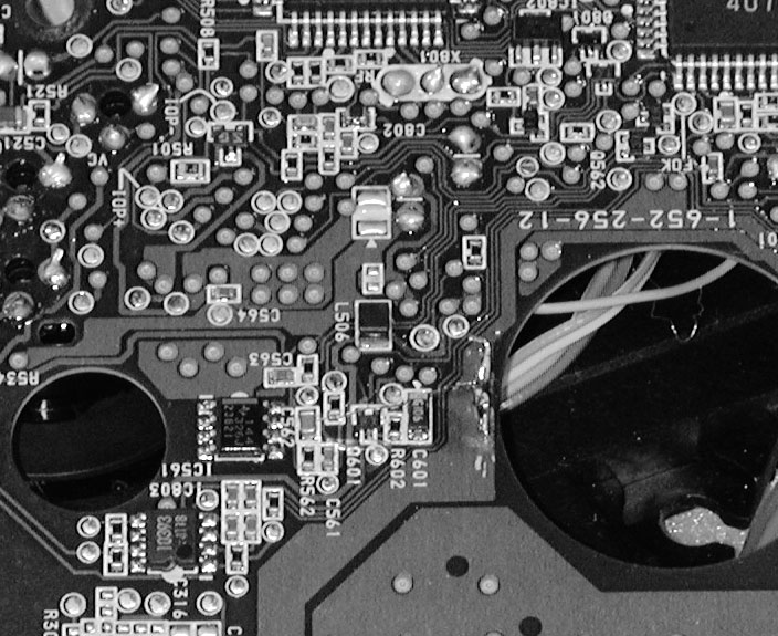 Circuit board with disturbingly small surface mount components