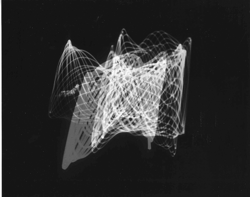 Laser-projected image from VIDEO/LASER II, December 1969, Lowell Cross