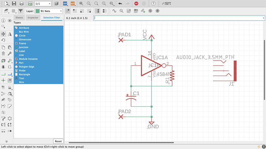 Audio Jack in Schematic