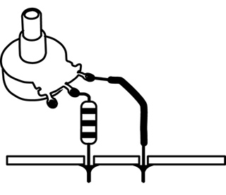 Potentiometer and fixed resistor in series