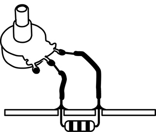 Potentiometer and fixed resistor in parallel