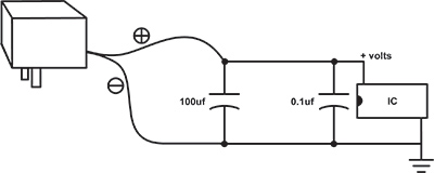 Basic filtered power supply DELETE DIODE