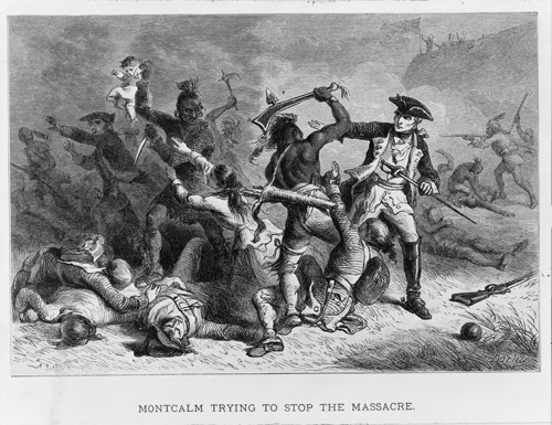 A nineteenth-century interpretation of General Louis-Joseph de Montcalm's role in the massacre at Fort William Henry