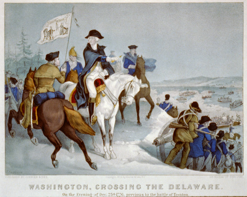 A nineteenth-century interpretation of Washington crossing the Delaware