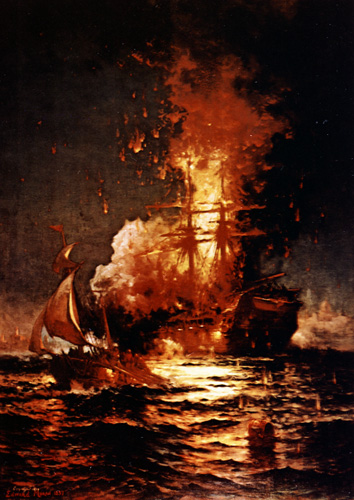 An 1897 painting by Edward Moran named