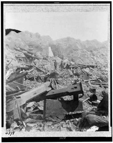 Inside Fort Sumter after the bombadment, taken by a Confederate soldier