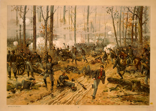 Chromolithograph of the Battle of Shiloh