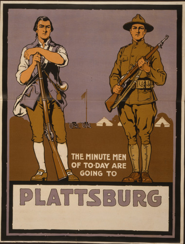 Recruitment poster for the Plattsburgh camps