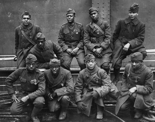 Men of the 396th who were awarded France's Croix de Guerre