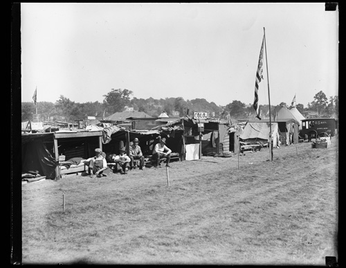 Part of the Bonus Army camp in Anacostia, Washington, D.C., before it was burned