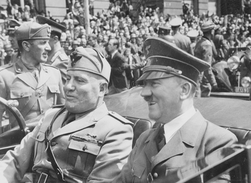 Hitler and Mussolini together in Munich, June 1940