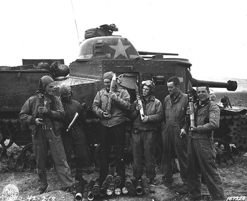 The U.S. Army relied upon the M-3 Stuart light tank during early operations