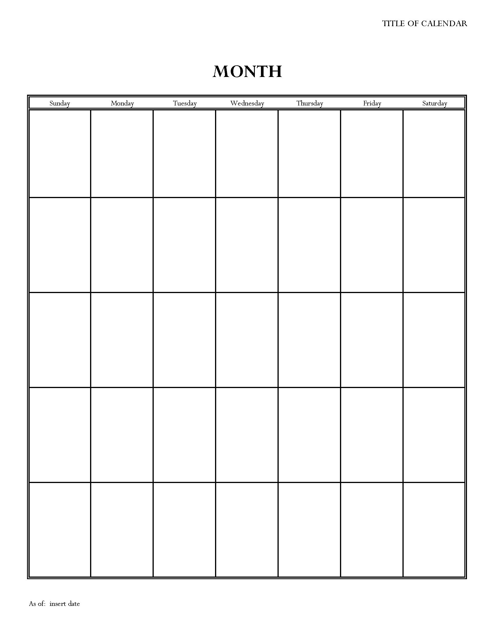 Calendar Templates