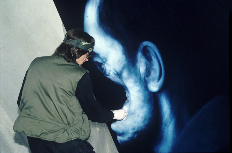 Helnwein working on "Righteous man"