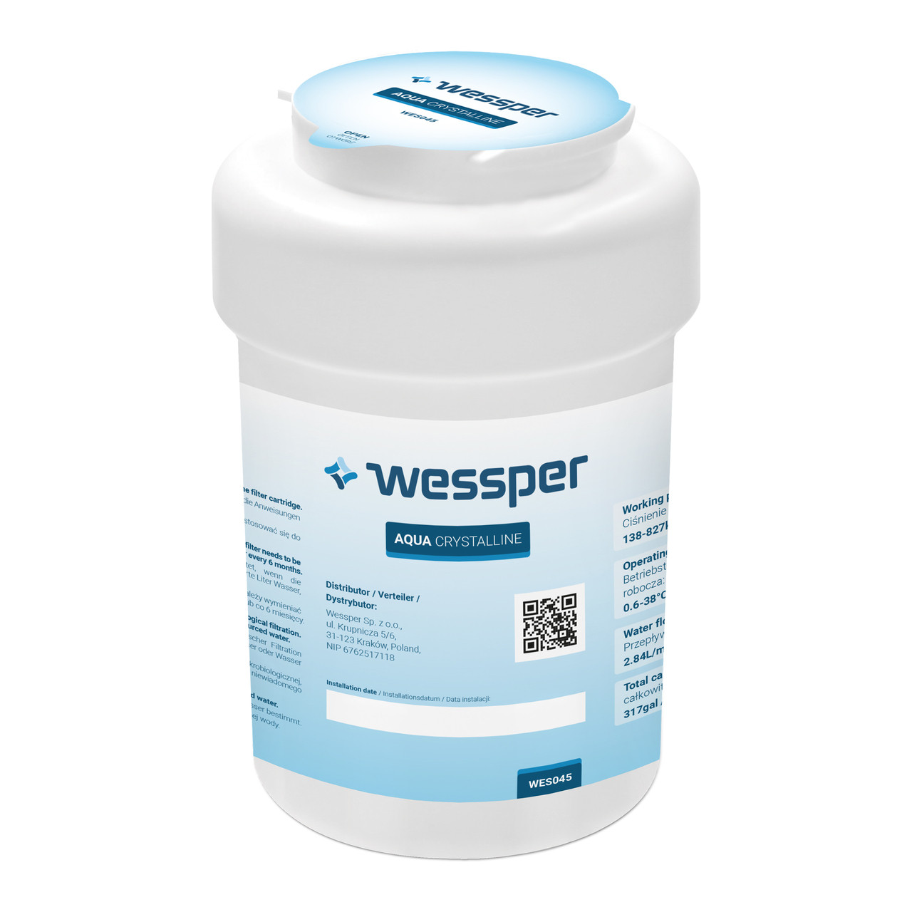 Filtr wody Wessper do lodówki GWFA