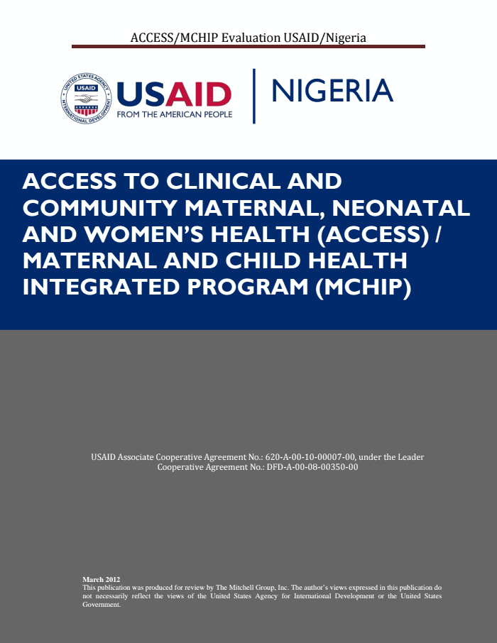 ACCESS to CLINICAL and COMMUNITY MATERNAL, NEONATAL and WOMEN’S HEALTH