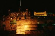 historic edinburgh castle at night!