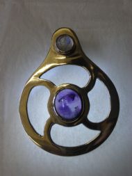 Amethyst & Rainbow Moonstone Pendant, £35.00 inc. FREE postage.