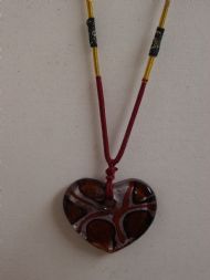 Glass Pendant, With adjustable cotton cord, £8.00 inc. FREE postage